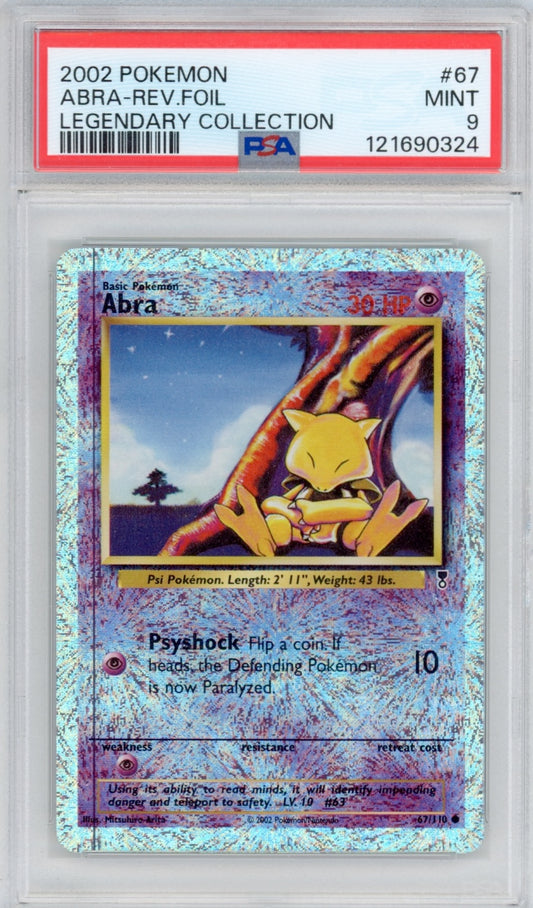 Pokemon Abra PSA 9 Legendary Collection Reverse POP *154*