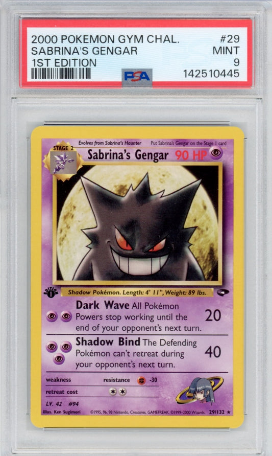 Pokemon Sabrina's Gengar PSA 9 1st Gym Challenge POP *643*