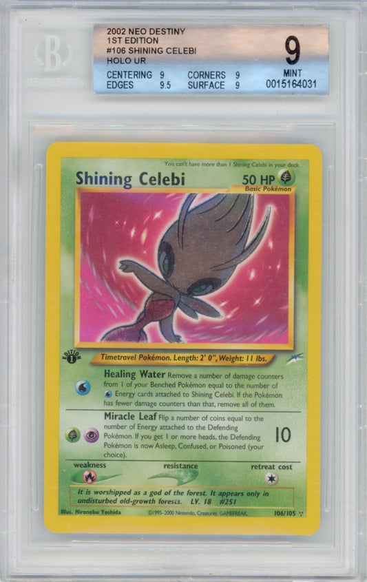Pokemon Shining Celebi BGS 9 1st POP *40*