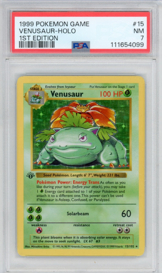 Pokemon Venusaur PSA 7 1st Base Set