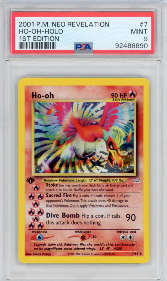Pokemon Ho-oh PSA 9 1st POP *587*