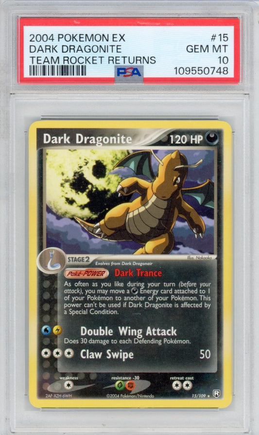 Pokemon Dark Dragonite PSA 10 POP *122*
