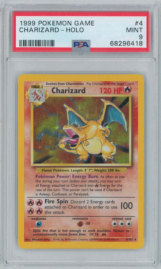 Pokémon Charizard PSA 9 Base Set