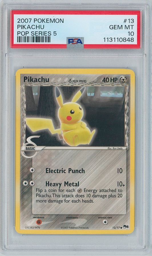 Pokémon Pikachu PSA 10 Pop Series 5 New Cert