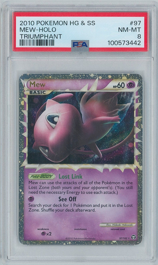 Pokémon Mew PSA 8 Triumphant Prime New Cert