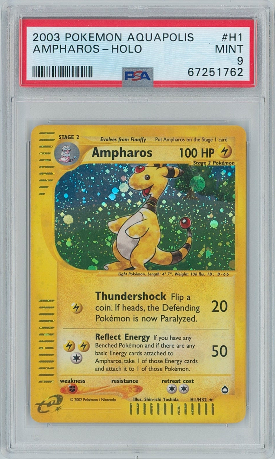 Pokémon Ampharos PSA 9 Aquapolis