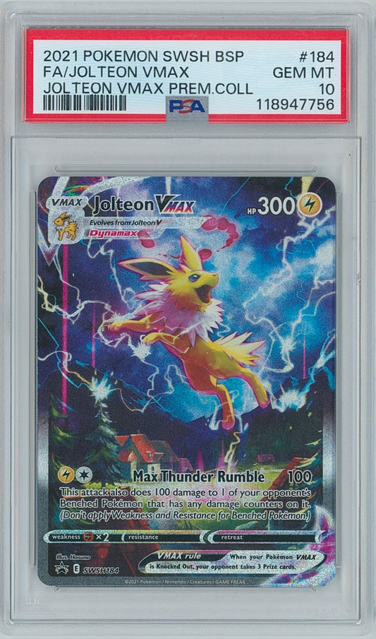 Pokémon Jolteon VMAX PSA 10 Jolteon VMAX Premium Collection New Cert