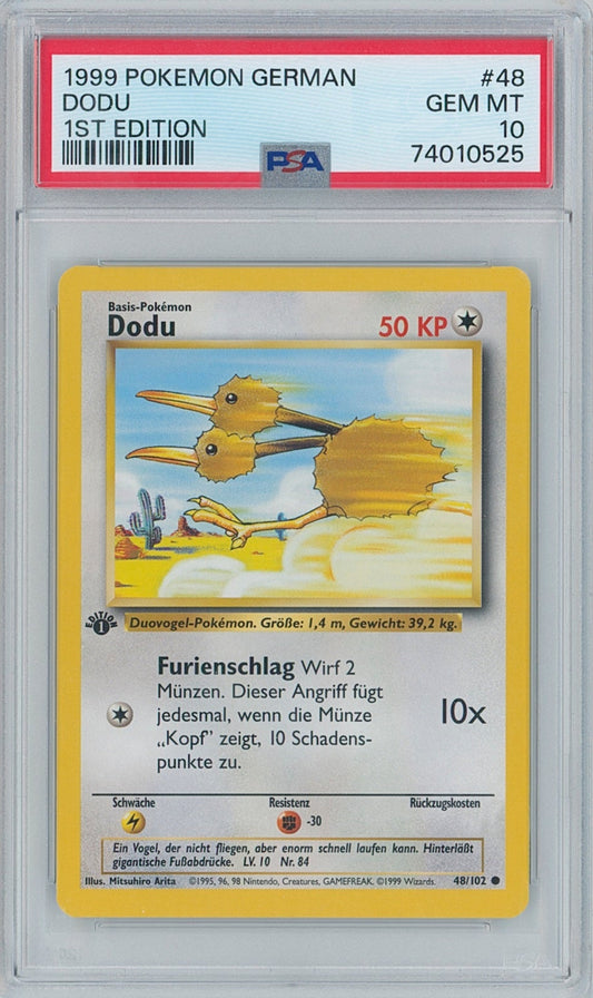 Pokémon German Doduo PSA 10 1st Edition Base Set