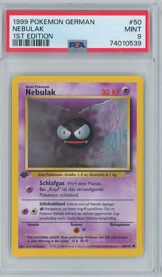 Pokémon German Gastly PSA 9 1st Edition Base Set