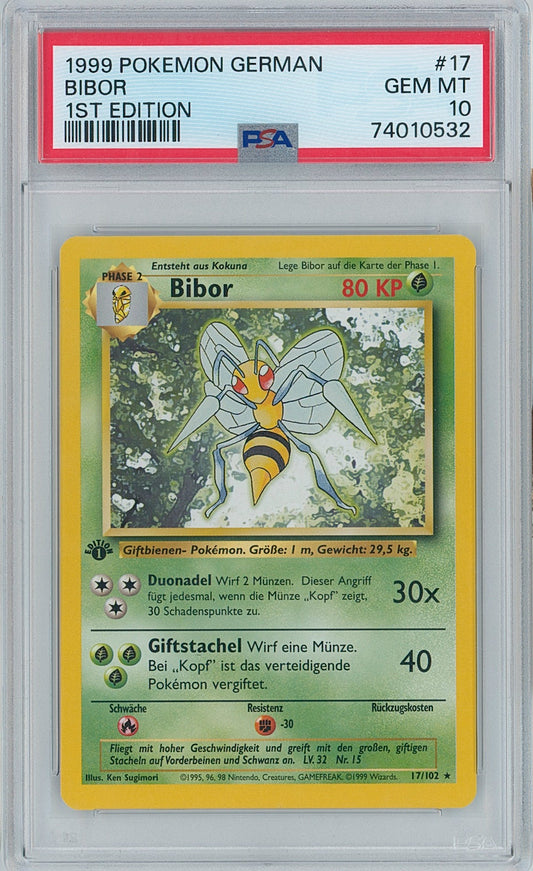 Pokémon German Beedrill PSA 10 1st Edition Base Set