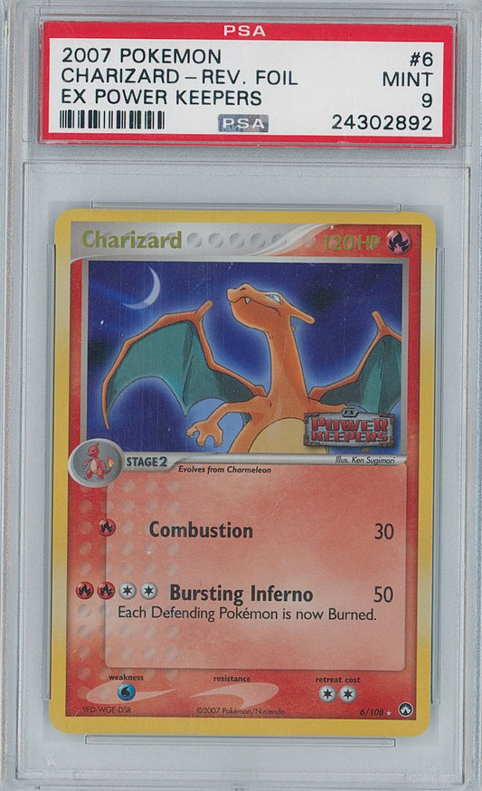 Pokémon Charizard PSA 9 Holo Power Keepers