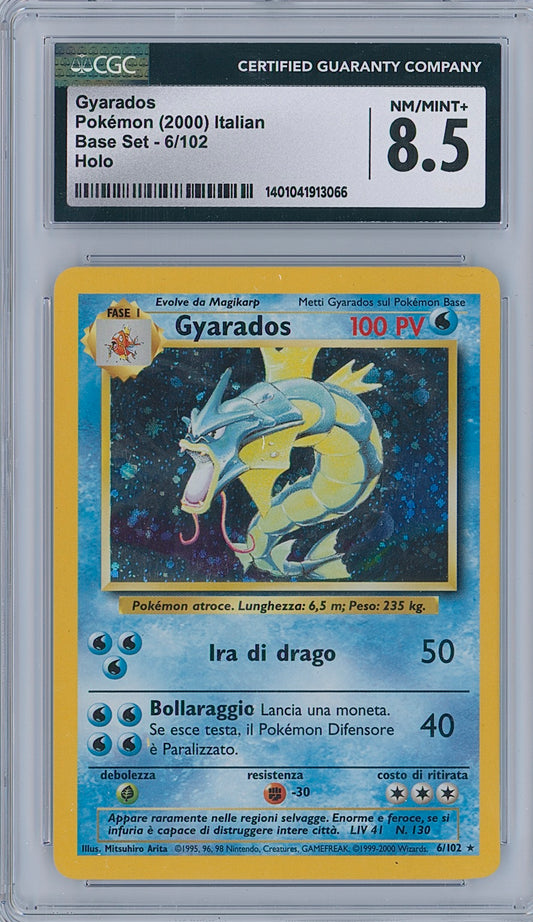 Pokémon Italian Gyarados CGC 8.5 Base Set