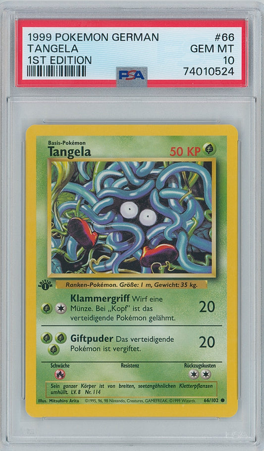 Pokémon German Tangela PSA 10 1st Edition Base Set