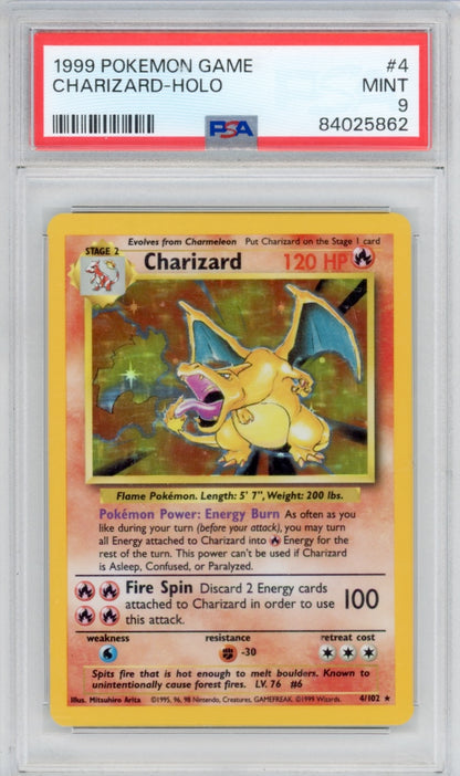 Pokemon Charizard PSA 9 Base Set