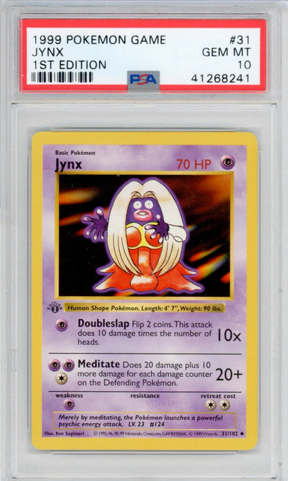 Pokemon Jynx PSA 10 1st Base Set POP *252*