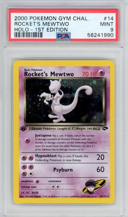 Pokemon Rocket's Mewtwo PSA 9 1st POP *958*