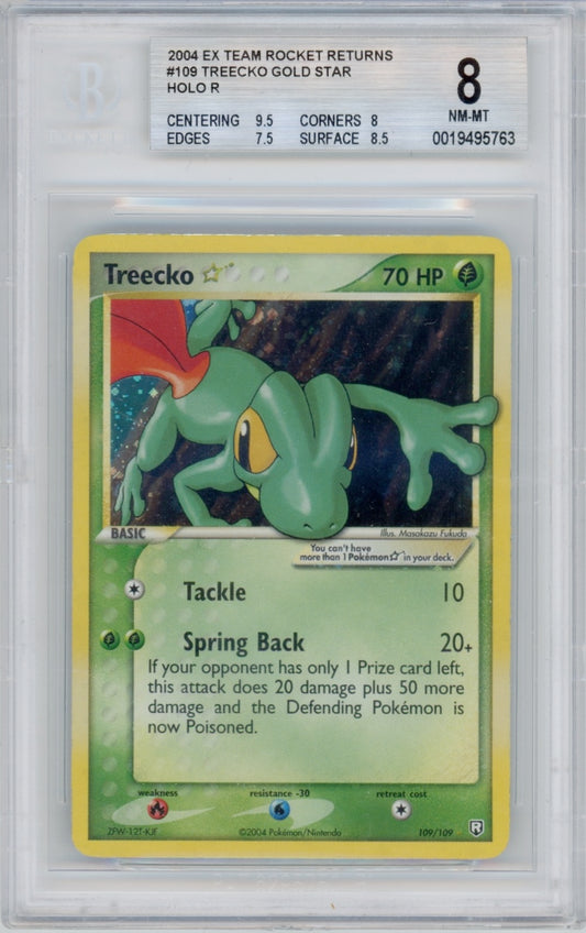 Pokemon Treecko BGS 8 Gold Star POP *27*