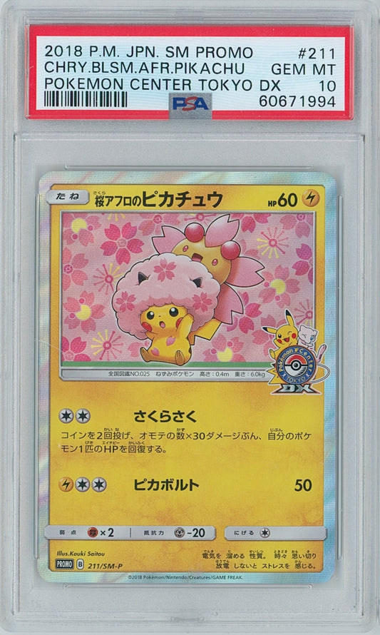 Pokémon Cherry Blossom Afro Pikachu PSA 10 Japanese Pokémon Center Tokyo