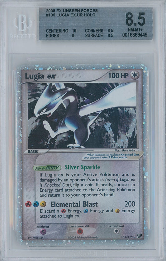 Pokémon Lugia EX BGS 8.5 Unseen Forces